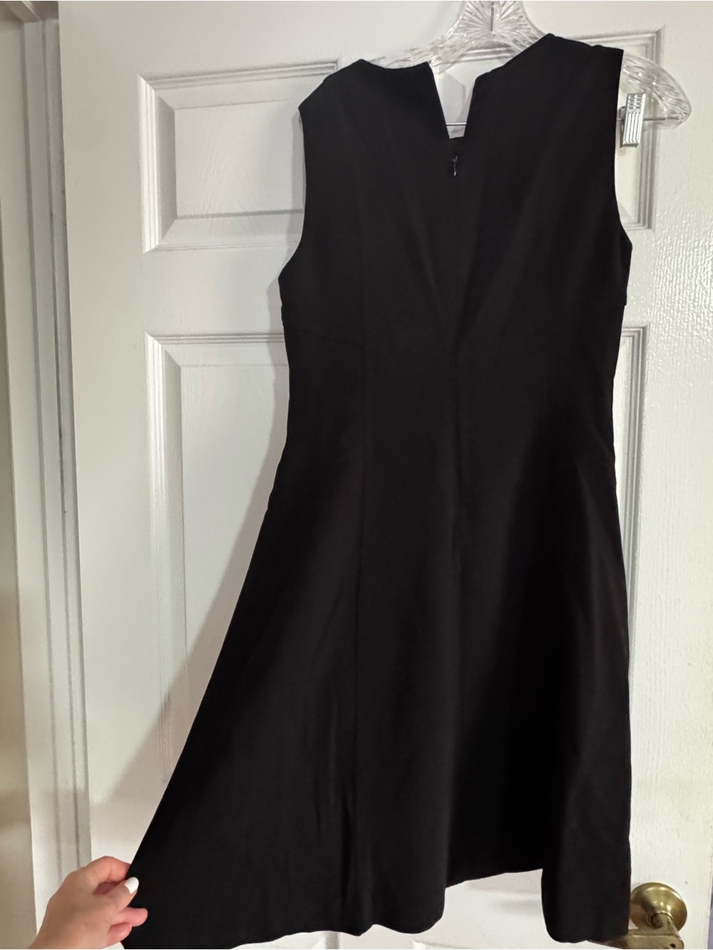 White House Black Market Black Sleeveless Fit-and-Flare Dress